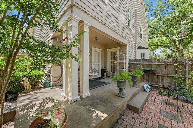 view of patio / terrace with fence