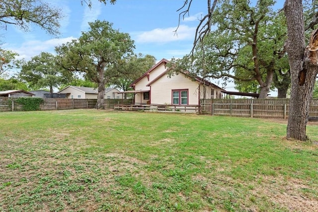 506 E Frederick St, Riesel, TX 76682 - view of yard featuring a fenced backyard
