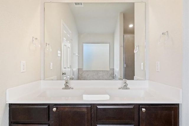 2820 Keathley Dr, Lorena, TX 76655 - bathroom with double vanity, visible vents, and a sink
