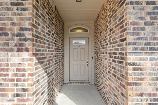 2820 Keathley Dr, Lorena, TX 76655 - doorway to property featuring brick siding