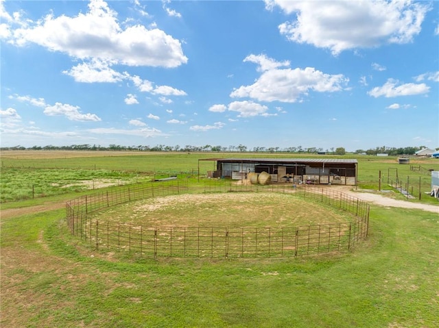 3243 N Lone Star Pkwy, Mcgregor, TX 76657 - view of yard featuring a rural view, an exterior structure, and an outdoor structure