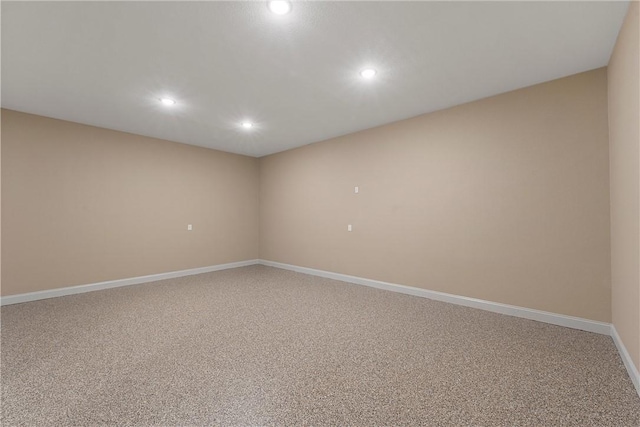 8460 Spicewood Springs Rd, China Spring, TX 76633 - spare room featuring recessed lighting, baseboards, and carpet floors