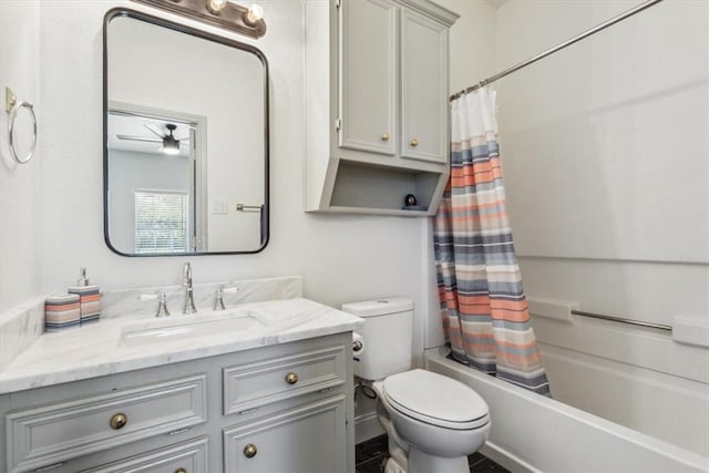 629 S 5th St, Waco, TX 76706 - full bathroom with toilet, vanity, and shower / bathtub combination with curtain