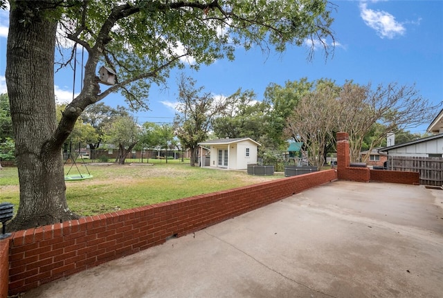 view of patio with fence