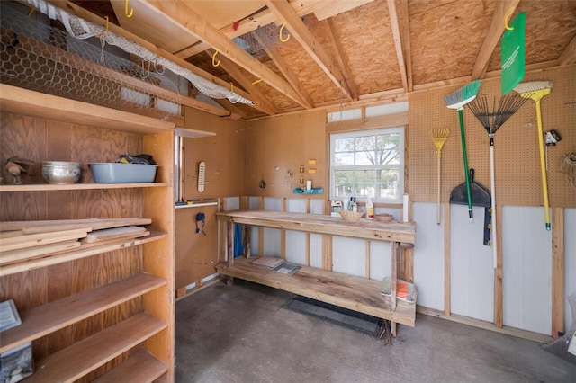 view of storage area