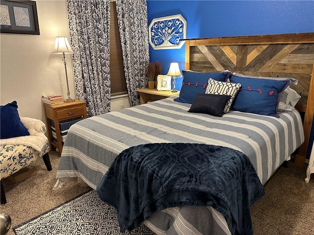bedroom with carpet