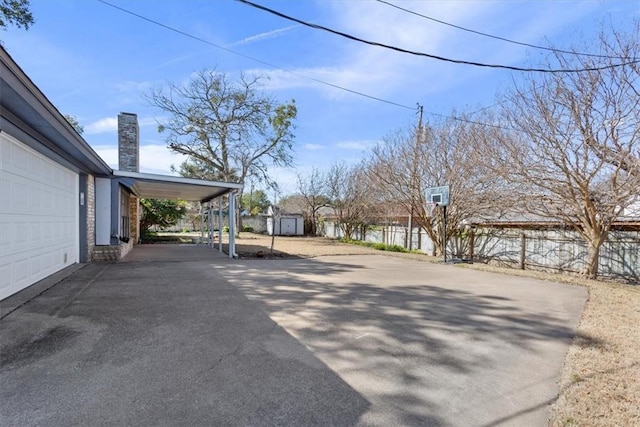view of street featuring driveway