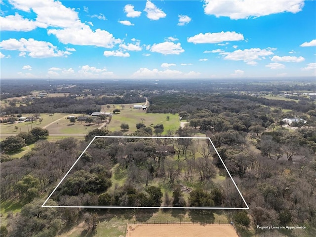 drone / aerial view with a rural view