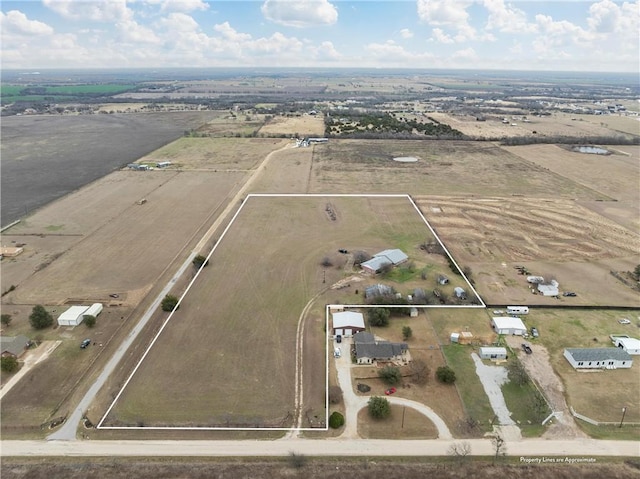 overview of rural landscape with property boundaries highlighted