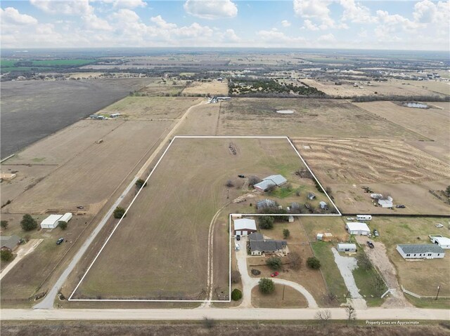 807 Birdie Ln, Lorena, TX 76655 - overview of rural landscape with property boundaries highlighted