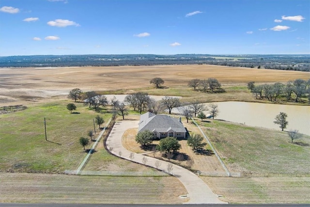 aerial view with a rural view
