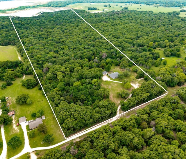 1596 Lcr 800, Groesbeck, TX 76642 - aerial view featuring a wooded view