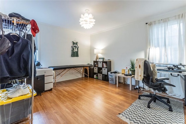 2307 Melissa Dr, Waco, TX 76708 - office featuring crown molding and wood finished floors