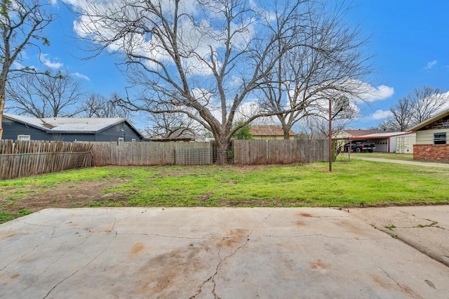 503 3rd St, Valley Mills, TX 76689 - view of yard featuring fence private yard and a patio area