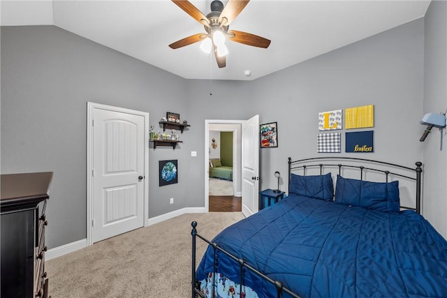 260 Oak Meadow Trl, Mcgregor, TX 76657 - bedroom with carpet flooring, baseboards, and ceiling fan