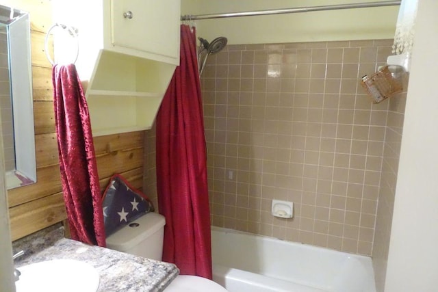 411 Brookwood Dr, Woodway, TX 76712 - full bathroom with shower / tub combo, toilet, and vanity