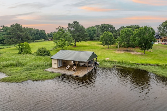 5327 Dusty Rd, Athens, TX 75752 - dock area featuring a water view and view of scattered trees