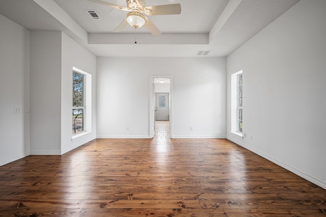 5327 Dusty Rd, Athens, TX 75752 - spare room with wood finished floors, a ceiling fan, and baseboards