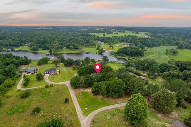 5327 Dusty Rd, Athens, TX 75752 - aerial view of property and surrounding area with a large body of water