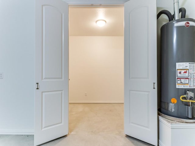 interior space with water heater