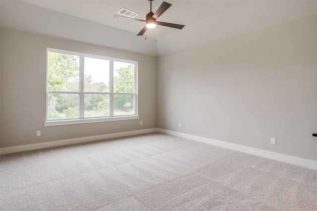 312 Falcon Ct, Springtown, TX 76082 - unfurnished room featuring a ceiling fan, light colored carpet, baseboards, and lofted ceiling