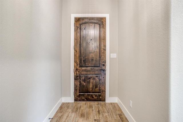 312 Falcon Ct, Springtown, TX 76082 - entryway with baseboards and wood finished floors