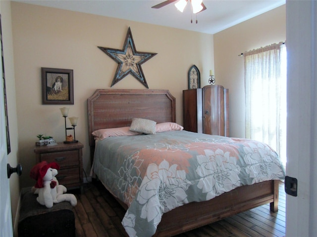 1430 State Highway 87 S, Hemphill, TX 75948 - bedroom with a ceiling fan and wood finished floors