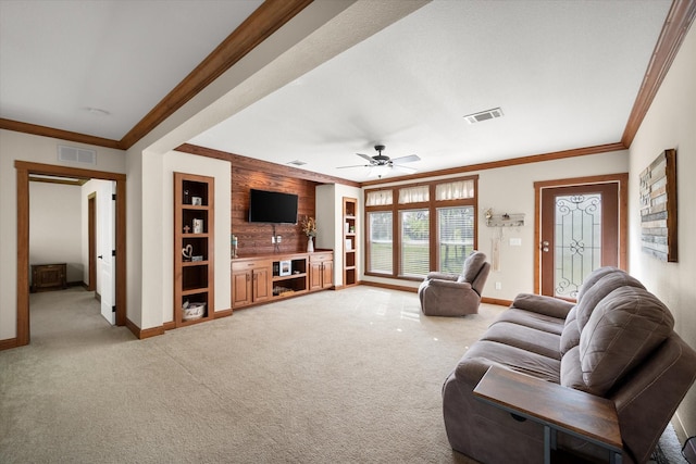 863 SE County Road 2230, Corsicana, TX 75109 - living room with visible vents, light carpet, and baseboards