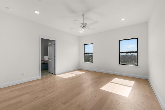 405 Red Roan Rdg, Brock, TX 76087 - unfurnished bedroom featuring recessed lighting, baseboards, and light wood finished floors
