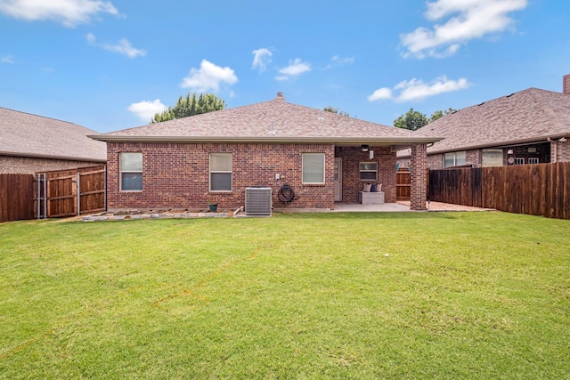 2725 Albatross Ln, Fort Worth, TX 76177 - rear view of property with brick siding, a patio, a fenced backyard, and a shingled roof