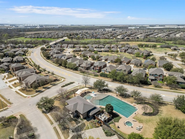 2725 Albatross Ln, Fort Worth, TX 76177 - aerial perspective of suburban area featuring a pool area
