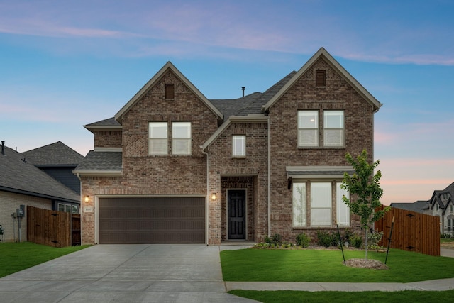 4400 Copper Point Dr, Fort Worth, TX 76036 - view of front of home with a garage, concrete driveway, and brick siding