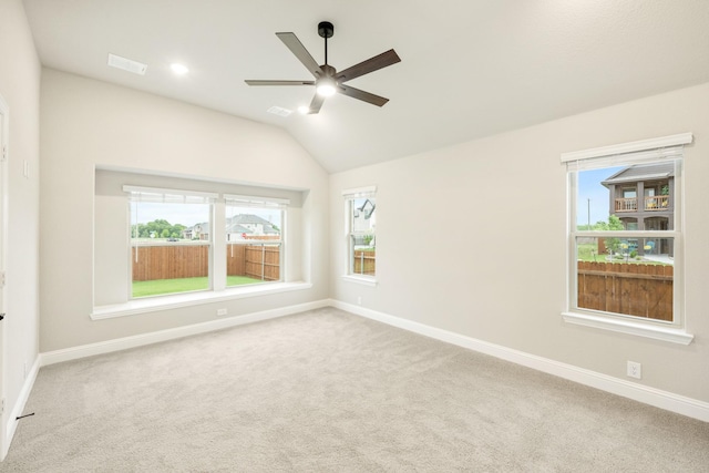 4400 Copper Point Dr, Fort Worth, TX 76036 - carpeted spare room with a ceiling fan, healthy amount of natural light, and lofted ceiling