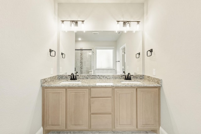 4400 Copper Point Dr, Fort Worth, TX 76036 - full bathroom with a shower stall and double vanity