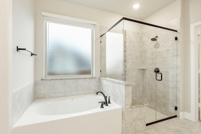 4400 Copper Point Dr, Fort Worth, TX 76036 - bathroom with a bath, a shower stall, and plenty of natural light