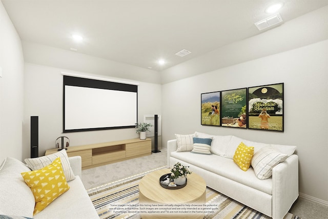 4400 Copper Point Dr, Fort Worth, TX 76036 - carpeted home theater with recessed lighting and baseboards