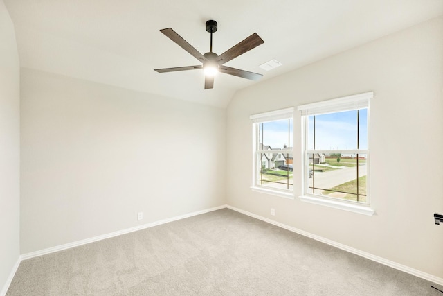 4400 Copper Point Dr, Fort Worth, TX 76036 - unfurnished room featuring lofted ceiling, carpet, and ceiling fan