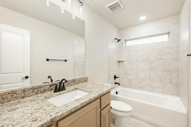 4400 Copper Point Dr, Fort Worth, TX 76036 - bathroom with vanity, shower / washtub combination, and recessed lighting