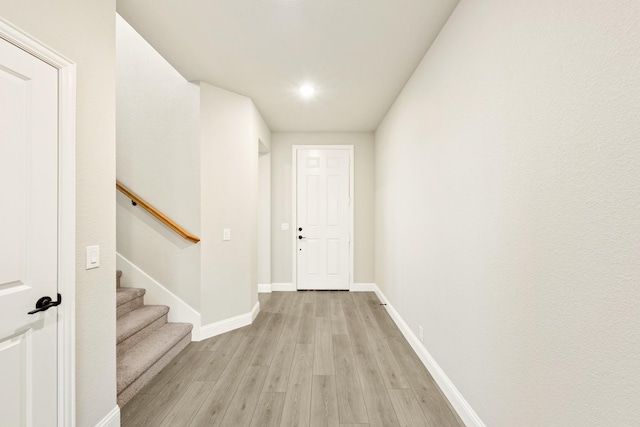 4400 Copper Point Dr, Fort Worth, TX 76036 - entryway featuring light wood-style floors, stairs, and recessed lighting
