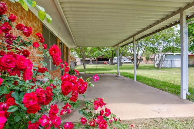 view of patio with fence