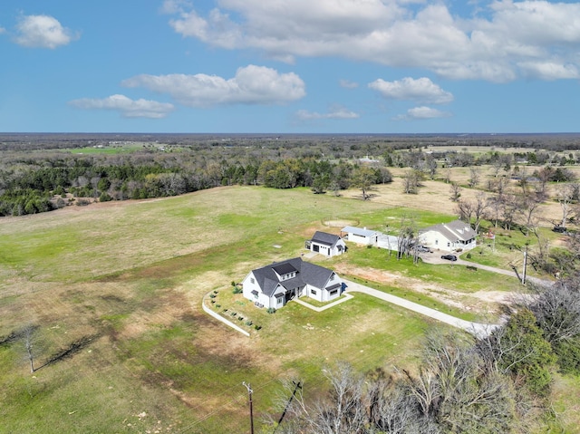 bird's eye view featuring a rural view