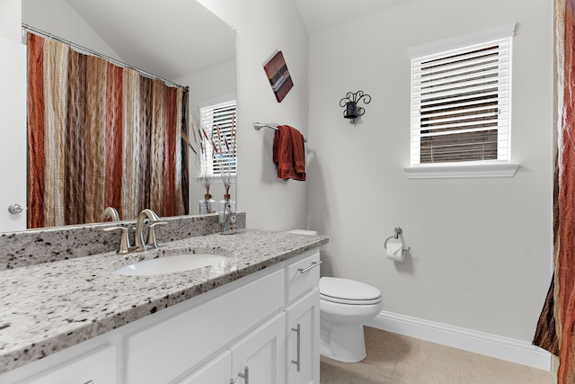 3509 Concord Dr, Melissa, TX 75454 - full bath featuring tile patterned floors, baseboards, vanity, and toilet