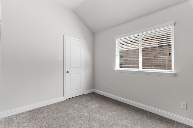 3509 Concord Dr, Melissa, TX 75454 - unfurnished room featuring carpet, lofted ceiling, and baseboards
