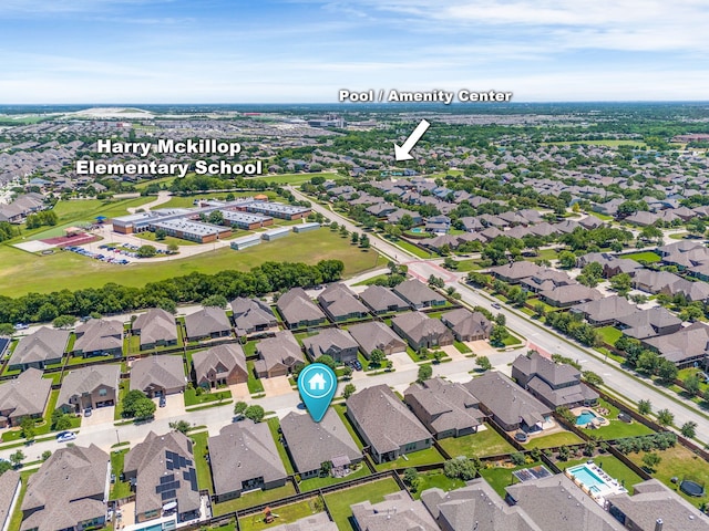 3509 Concord Dr, Melissa, TX 75454 - aerial overview of property's location with nearby suburban area