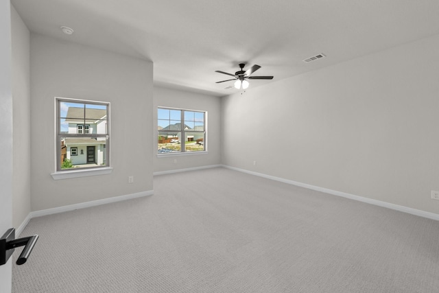 2012 Tolleson Dr, Fort Worth, TX 76008 - spare room with light carpet, ceiling fan, and a smoke detector