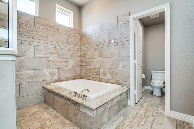 6565 Oak Point Cir, Royse City, TX 75189 - full bathroom with a garden tub and toilet
