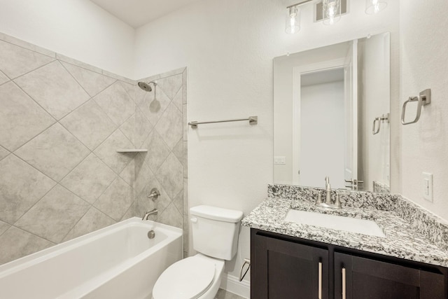 817 Lakewood Ct, Midlothian, TX 76065 - bathroom featuring toilet, vanity, and bathing tub / shower combination