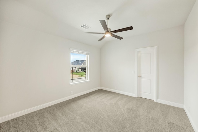 817 Lakewood Ct, Midlothian, TX 76065 - spare room featuring light colored carpet, a ceiling fan, and baseboards