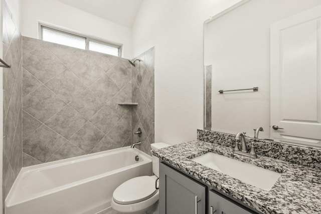 4217 Bel Air Dr, Midlothian, TX 76065 - full bathroom featuring toilet, vanity, and shower / bathtub combination