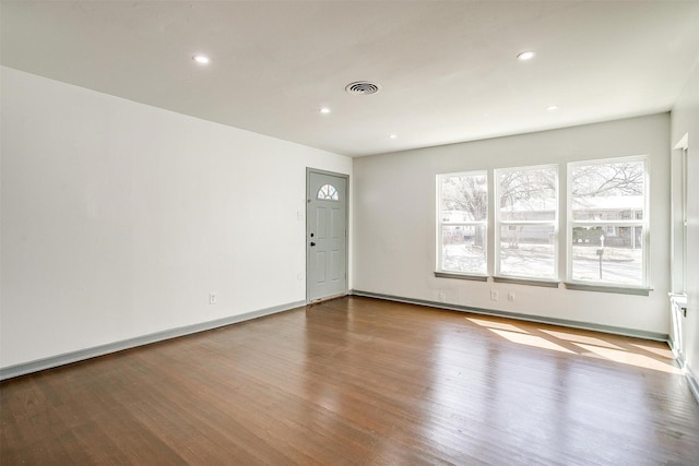 1036 Springer Ave, Fort Worth, TX 76114 - empty room with wood finished floors, recessed lighting, and baseboards